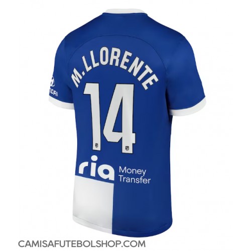 Camisa de time de futebol Atletico Madrid Marcos Llorente #14 Replicas 2º Equipamento 2023-24 Manga Curta